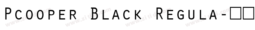 Pcooper Black Regula字体转换